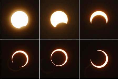 صورة مجمعة للكسوف يوم أمس